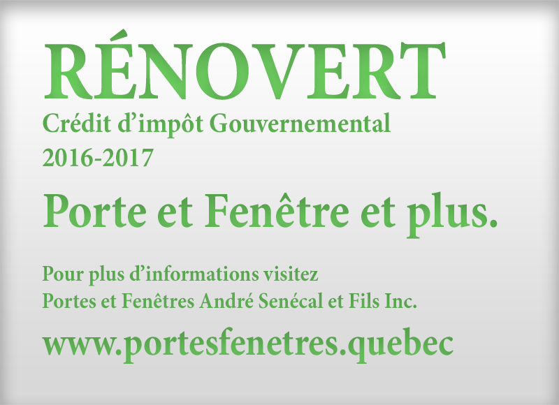RÉNOVERT QUEBEC RENOVATION TAX CREDIT 2016